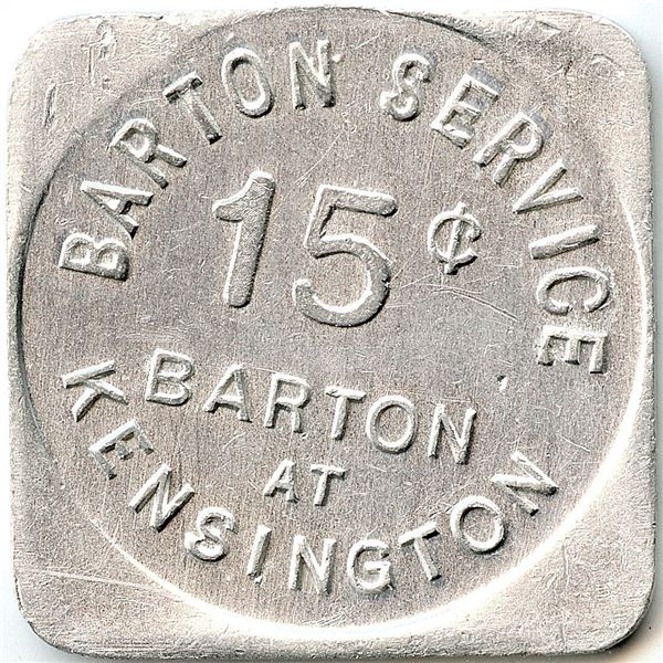Canada Hamilton Wentworth Co. Ontario. Barton Service. Merchant Token 464-AN-Ex