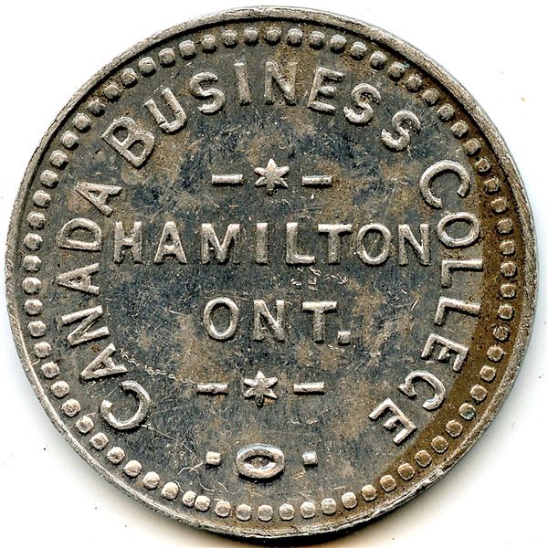 Canada Hamilton Wentworth Co. Ontario. Canada Business College. College Token 464-AG-F