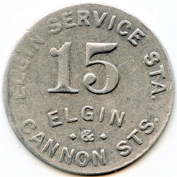 Canada Hamilton Wentworth Co. Ontario. Elgin Service Sta. Merchant Token 464-E-B