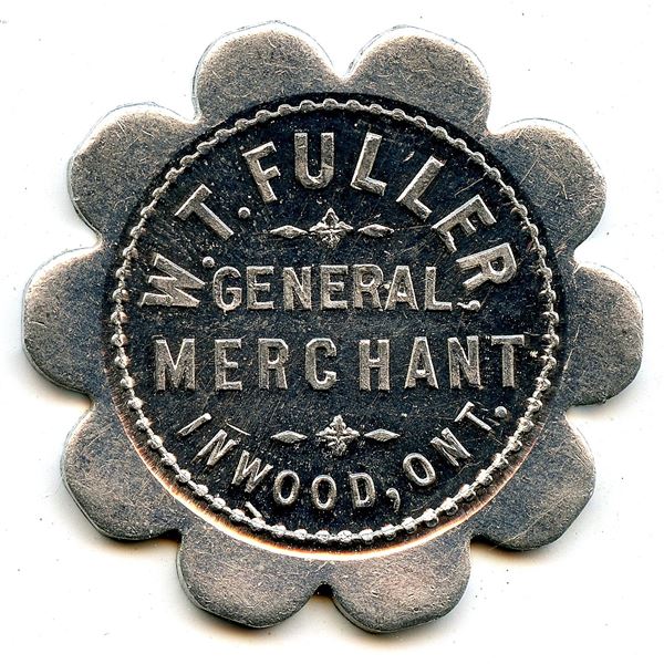 Canada Inwood Lambton Co. Ontario. W.T. Fuller. Merchant Token 516-D-C