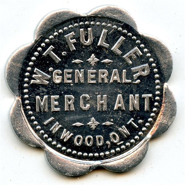 Canada Inwood Lambton Co. Ontario. W.T. Fuller. Merchant Token 516-D-D