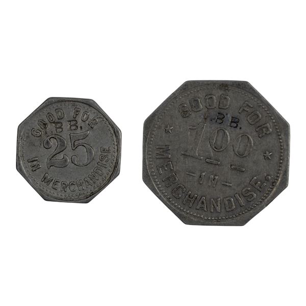 Canada Inwood Ontario J. Armstrong & Co. Merchant Token IBB Counterstamp (2 Pieces)