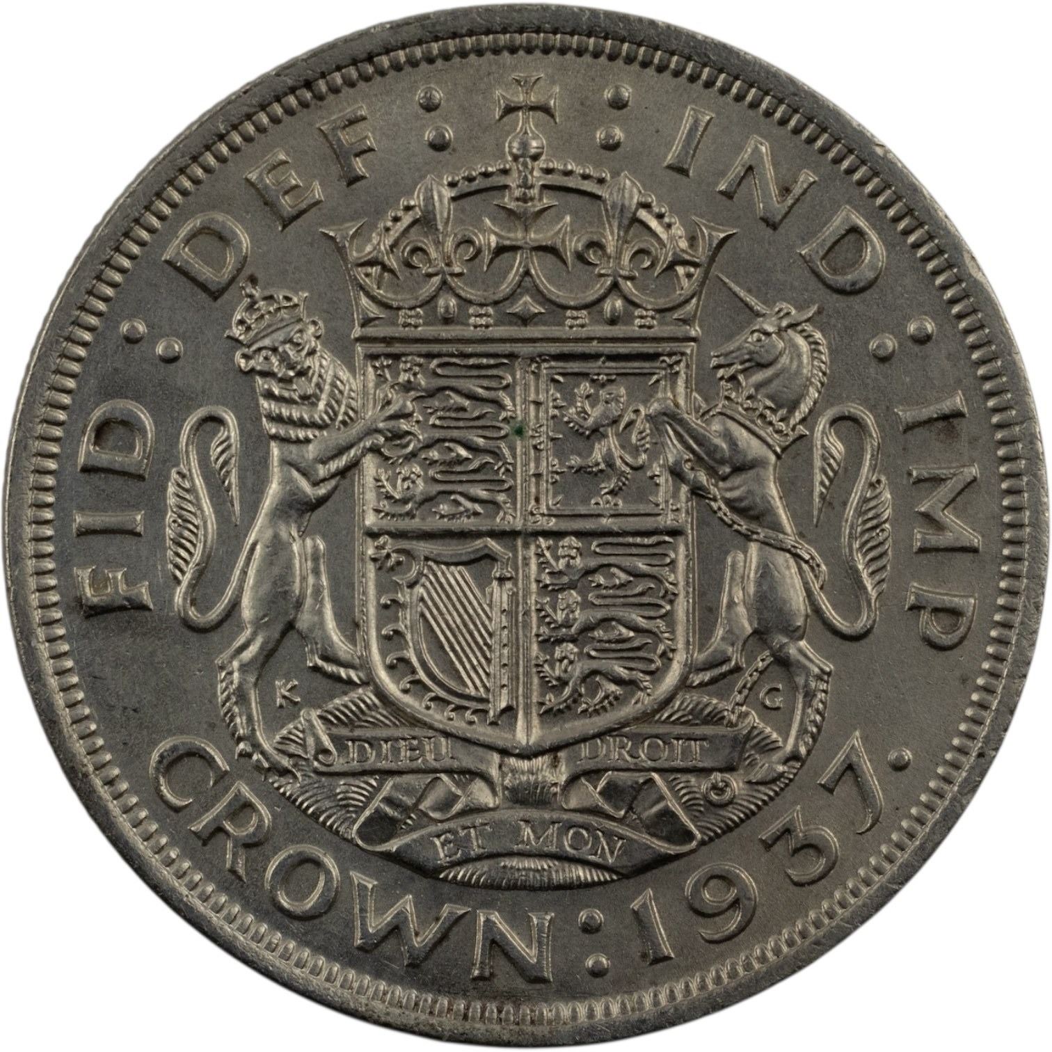 Great Britain 1937 Silver 1 Crown