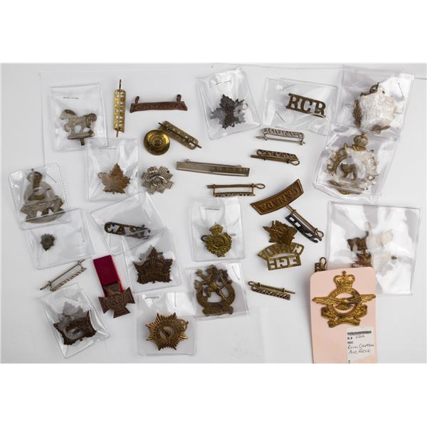 Canada Mixed Lot of Badges, Shoulder Titles, Etc.
