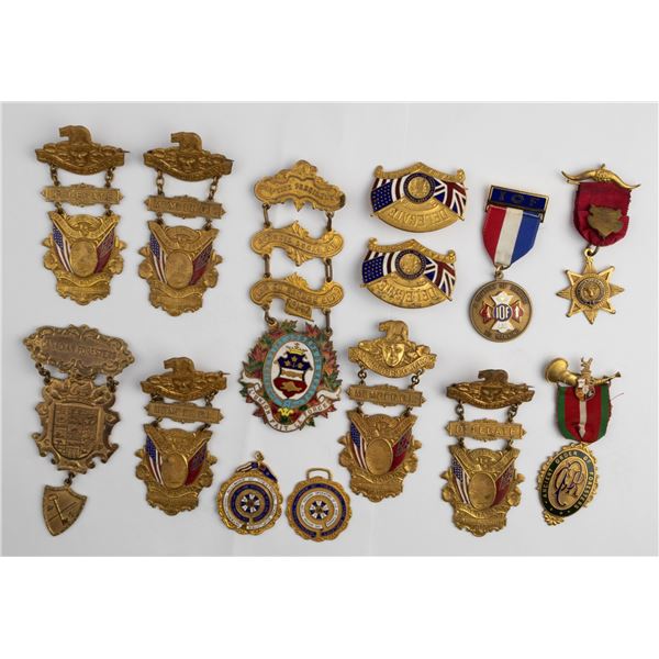 Society / Association Medals and Badges (14 Pieces)