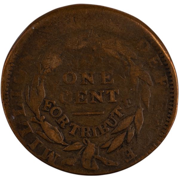 United States 1841 Hard Times Token Liberty Head Not One Cent