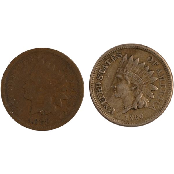 United States 1859 & 1865 Indian Cents (2 pieces)