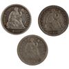 Image 1 : United States 1854-1872 Silver Half Dimes (3 Pieces)