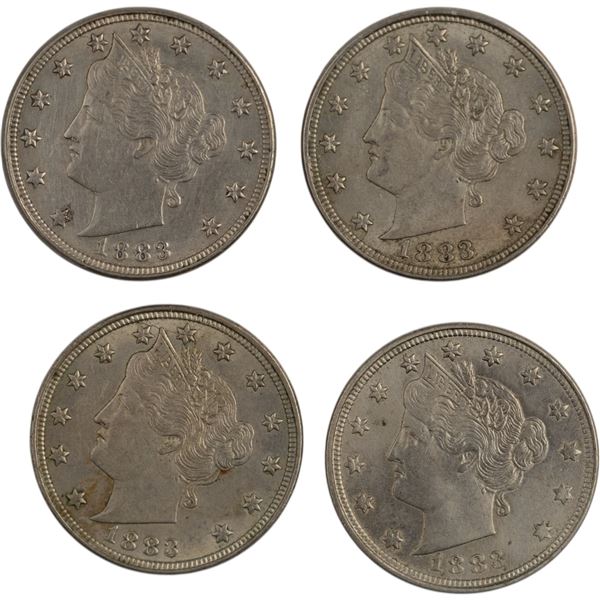 United States 1883 Liberty Nickels (4 Pieces)