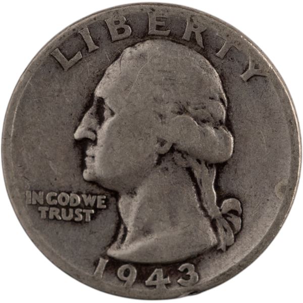 United States 1943 Silver 25 Cents Mint Error D.D.O