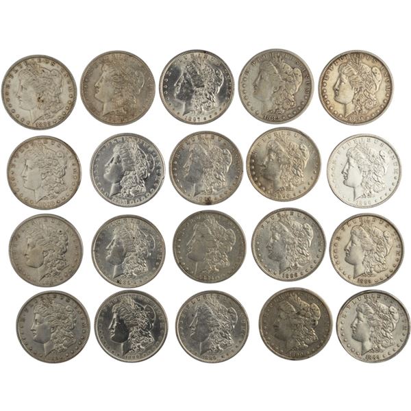 United States 1882 - 1900 Morgan Silver Dollar Lot (20 Pieces)