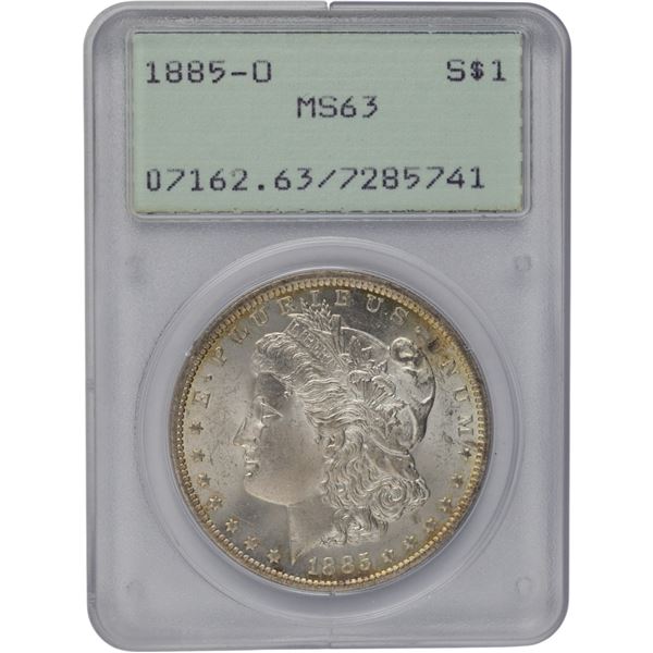 United States 1885-O Morgan Dollar PCGS Rattler