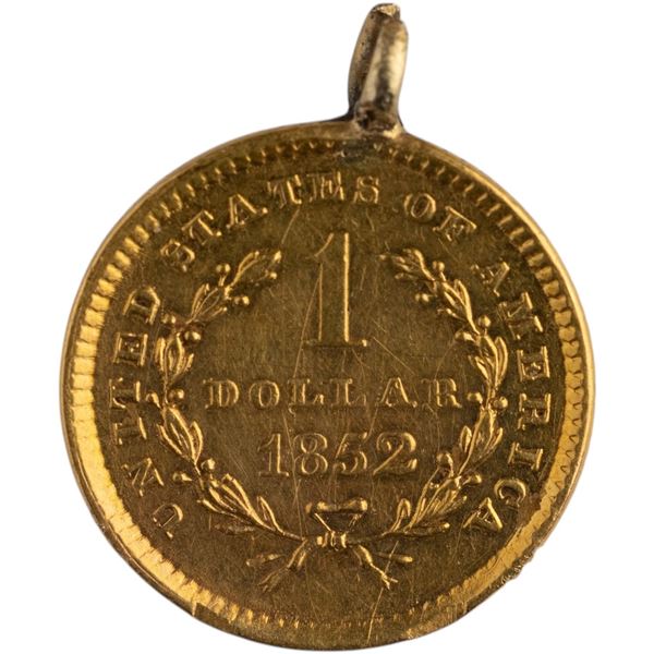 United States 1852 $1 Gold Liberty Head with Loop