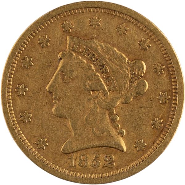 United States 1852 $2.50 Gold Quarter Eagle