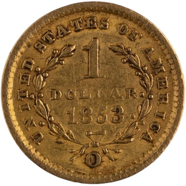 United States 1853-O $1 Gold Liberty Head