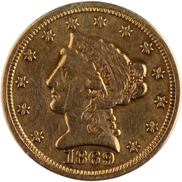 United States 1869 $2.50 Quarter Eagle