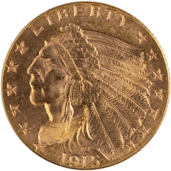 United States 1915 $2.50 Indian Quarter Gold Eagle