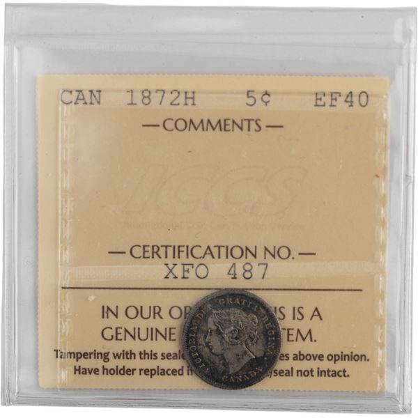 Canada 1872H 5 Cent
