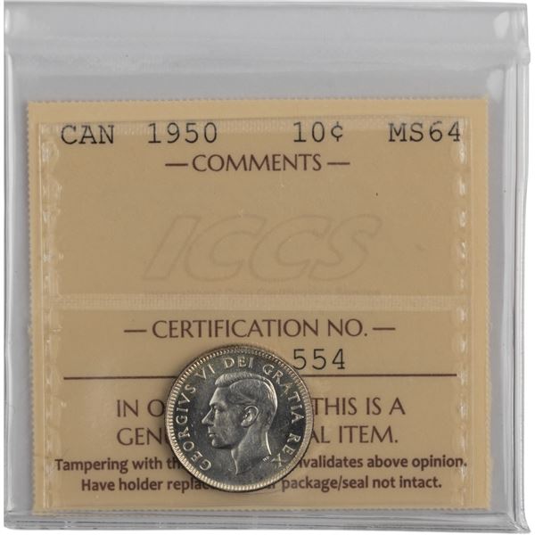 Canada 1950 10 Cent