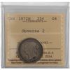Image 1 : Canada 1872H 25 Cent Obverse 2
