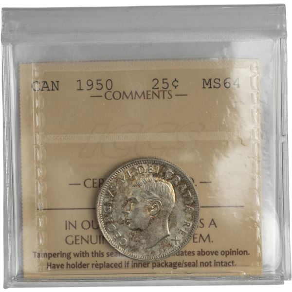 Canada 1950 25 Cent