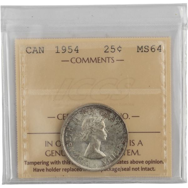 Canada 1954 25 Cent