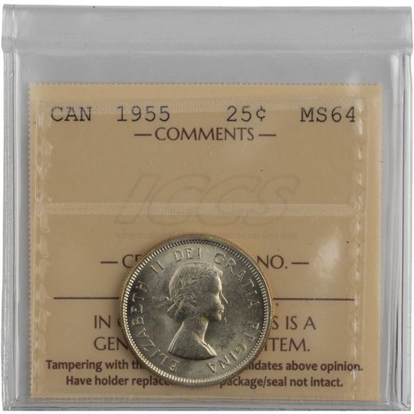 Canada 1955 25 Cent