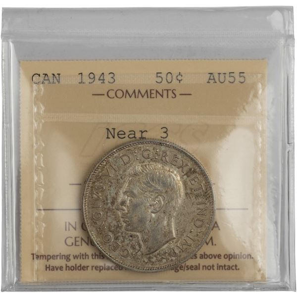 Canada 1943 50 Cent Near 3