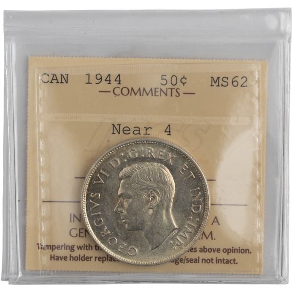 Canada 1944 50 Cent Near 4