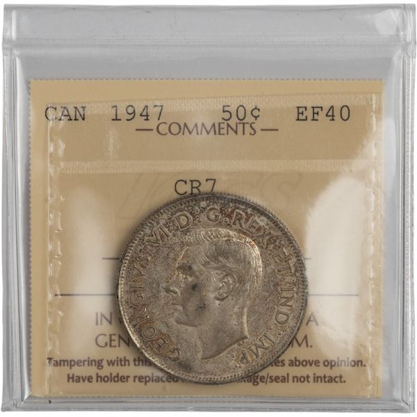 Canada 1947 50 Cent Curved Right 7