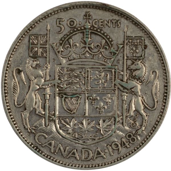 Canada 1948 Silver 50 Cents