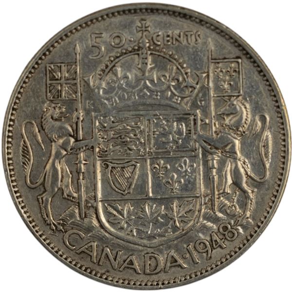 Canada 1948 Silver 50 Cents