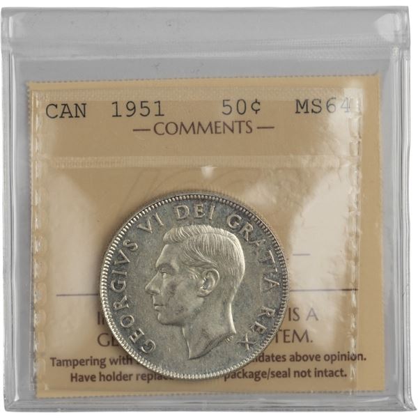 Canada 1951 50 Cent