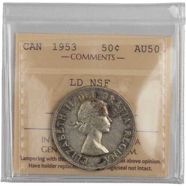 Canada 1953 50 Cent LD NSF