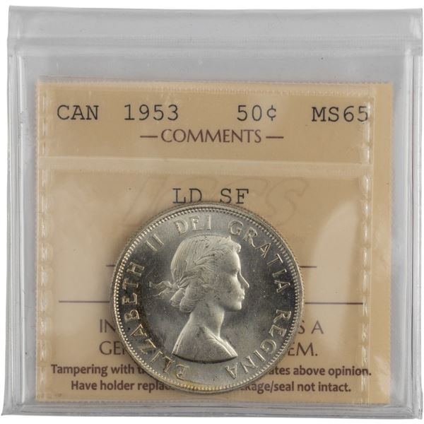 Canada 1953 LD SF 50 Cent
