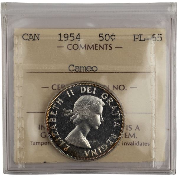 Canada 1954 Silver 50 Cents Proof Like