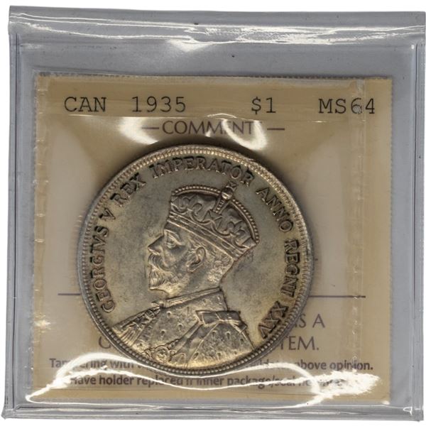Canada 1935 Silver Dollar