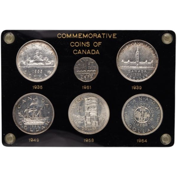 Canada 1935-1964 Commemorative Silver Dollars & 1951 Nickel 5 Cent