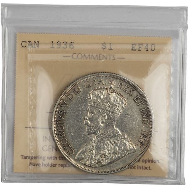 Canada 1936 Silver Dollar