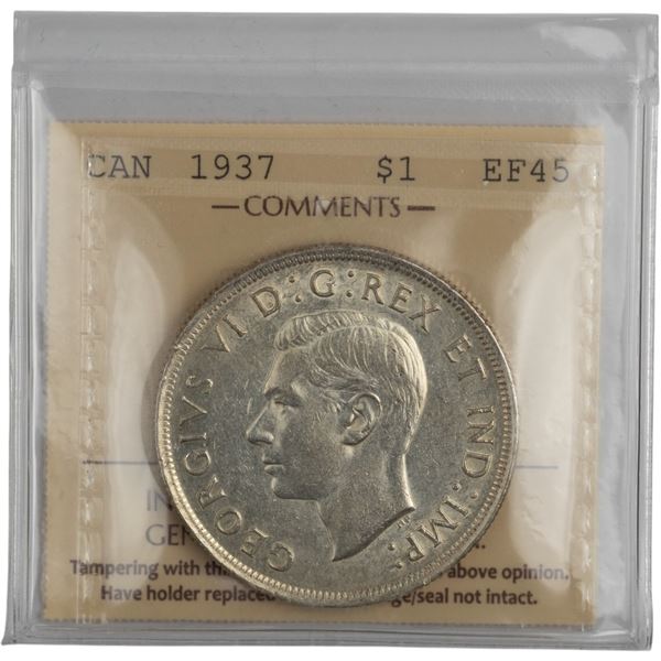 Canada 1937 Silver Dollar
