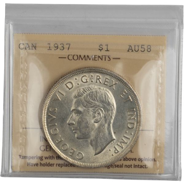 Canada 1937 Silver Dollar