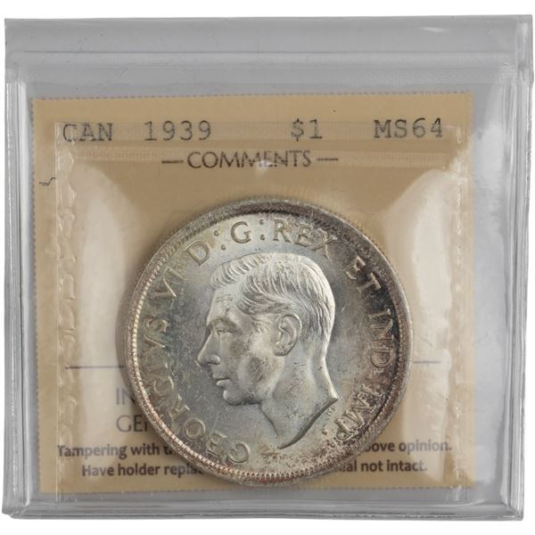 Canada 1939 Silver Dollar