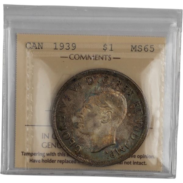 Canada 1939 Silver Dollar