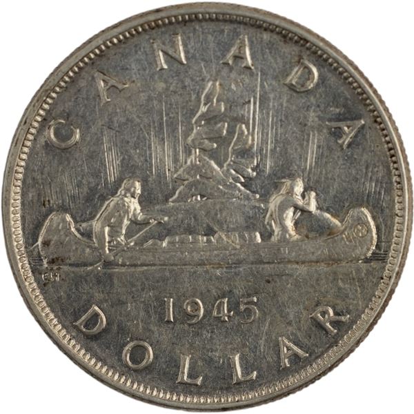 Canada 1945/5 Silver Dollar