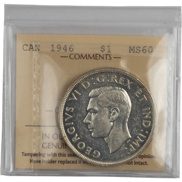 Canada 1946 Silver Dollar