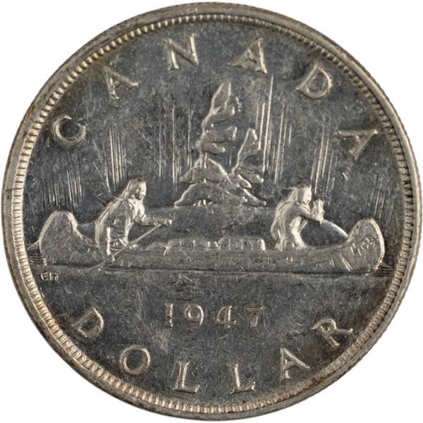 Canada 1947 BL7 Blunt 7 Silver Dollar