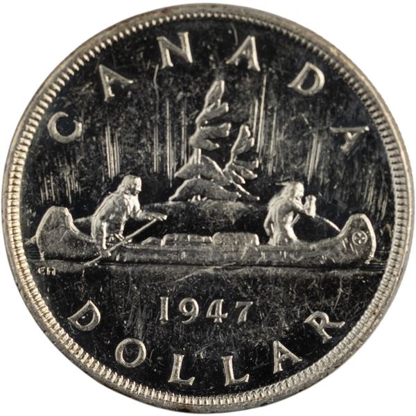 Canada 1947 BL7 Blunt 7 Silver Dollar