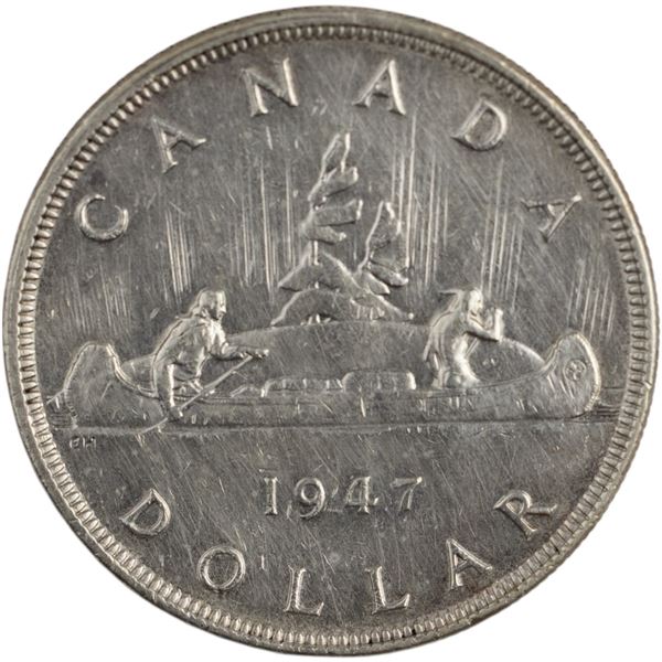 Canada 1947 BL7 Blunt 7 Silver Dollar
