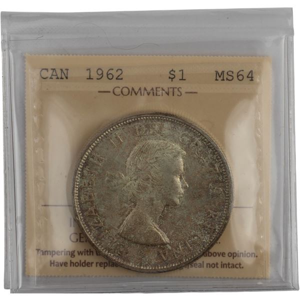 Canada 1962 Silver Dollar