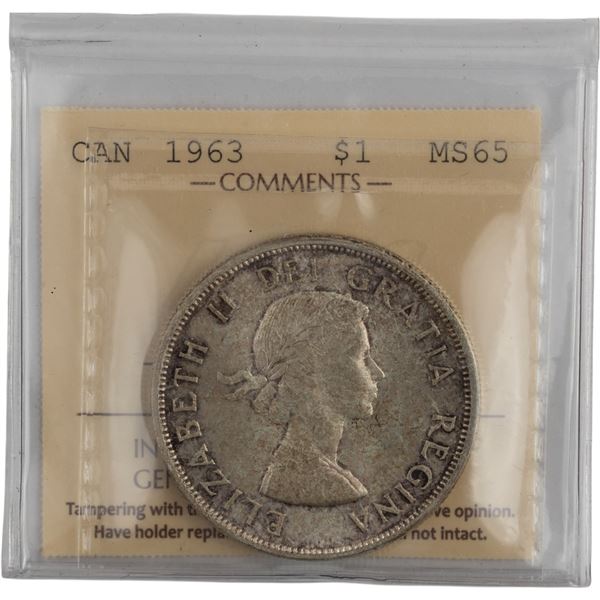 Canada 1963 Silver Dollar